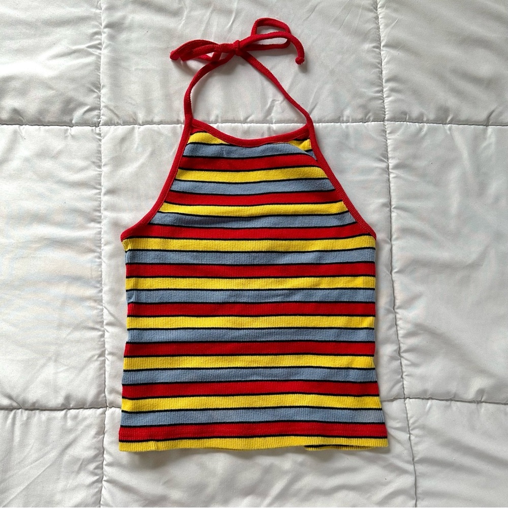 Brandy Melville Striped Halter Top